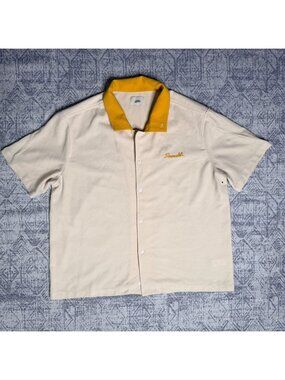 Adidem Asterisks Men's Slil Chain Stitch Collar Shirt Cream
